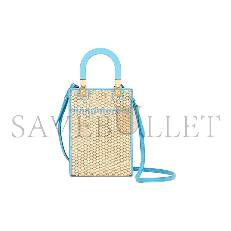 F**di sunshine mini straw & leather tote 8bs051afqpf1elx (18*13*6cm)